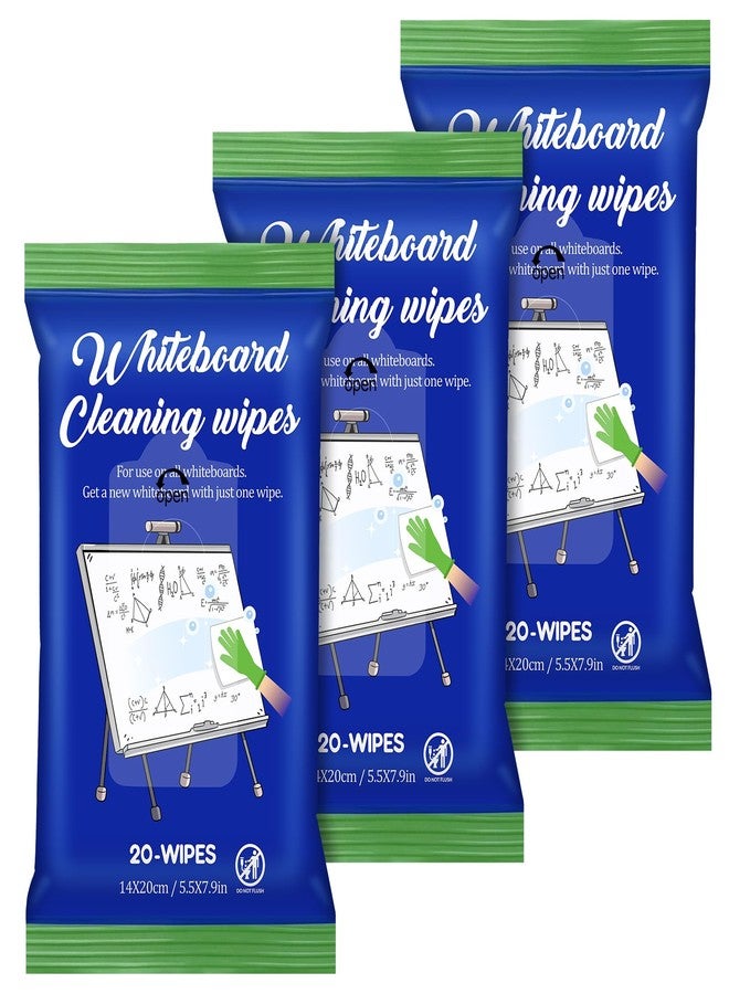 Heigble 60 Counts Whiteboard Wet Wipes Dry Erase Board Cleaning Non-toxic Whiteboard Wipes Resealable Convenient Dry for Home Classroom School Office - Image 1